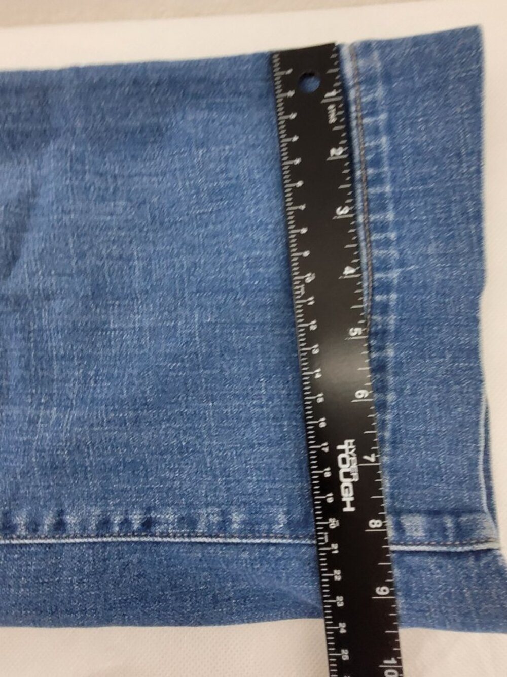 GAP Jeans Womens 4/27 Blue Stretch Denim High Rise Wide Leg Crop fits 29x26 - Picture 10 of 13